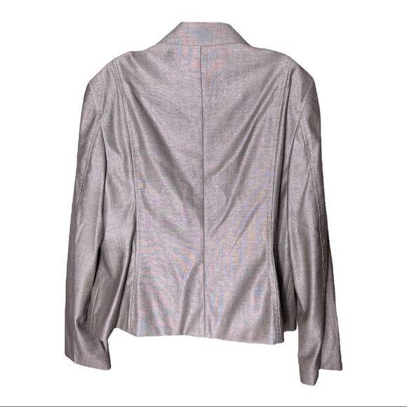 Escada Wool Blend Ruffle Button Up Blazer Jacket - Picture 2 of 5